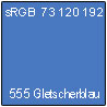 555 Gletscherblau