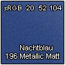 196 Nachtblau metallic matt