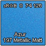 197 Azur metallic matt
