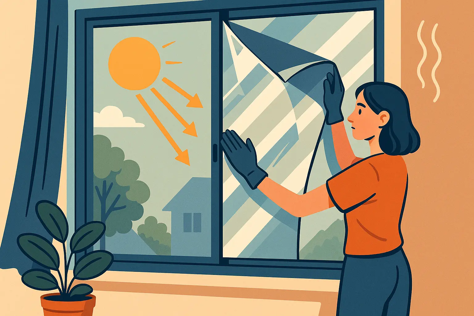 Spiegelfolie für Fenster - Bild1