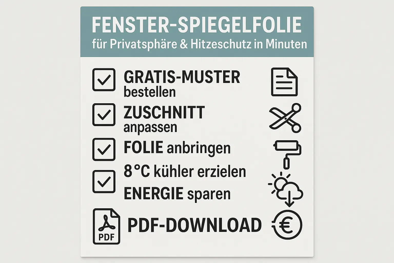 Spiegelfolie für Fenster - Bild2