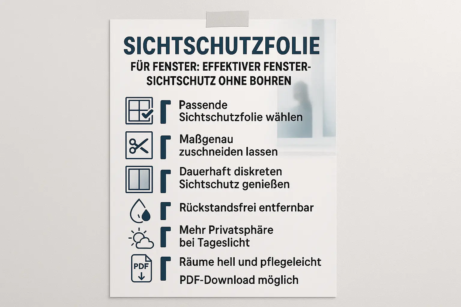 Sichtschutz Folie für Fenster: effektiver Fenster-Sichtschutz ohne Bohren