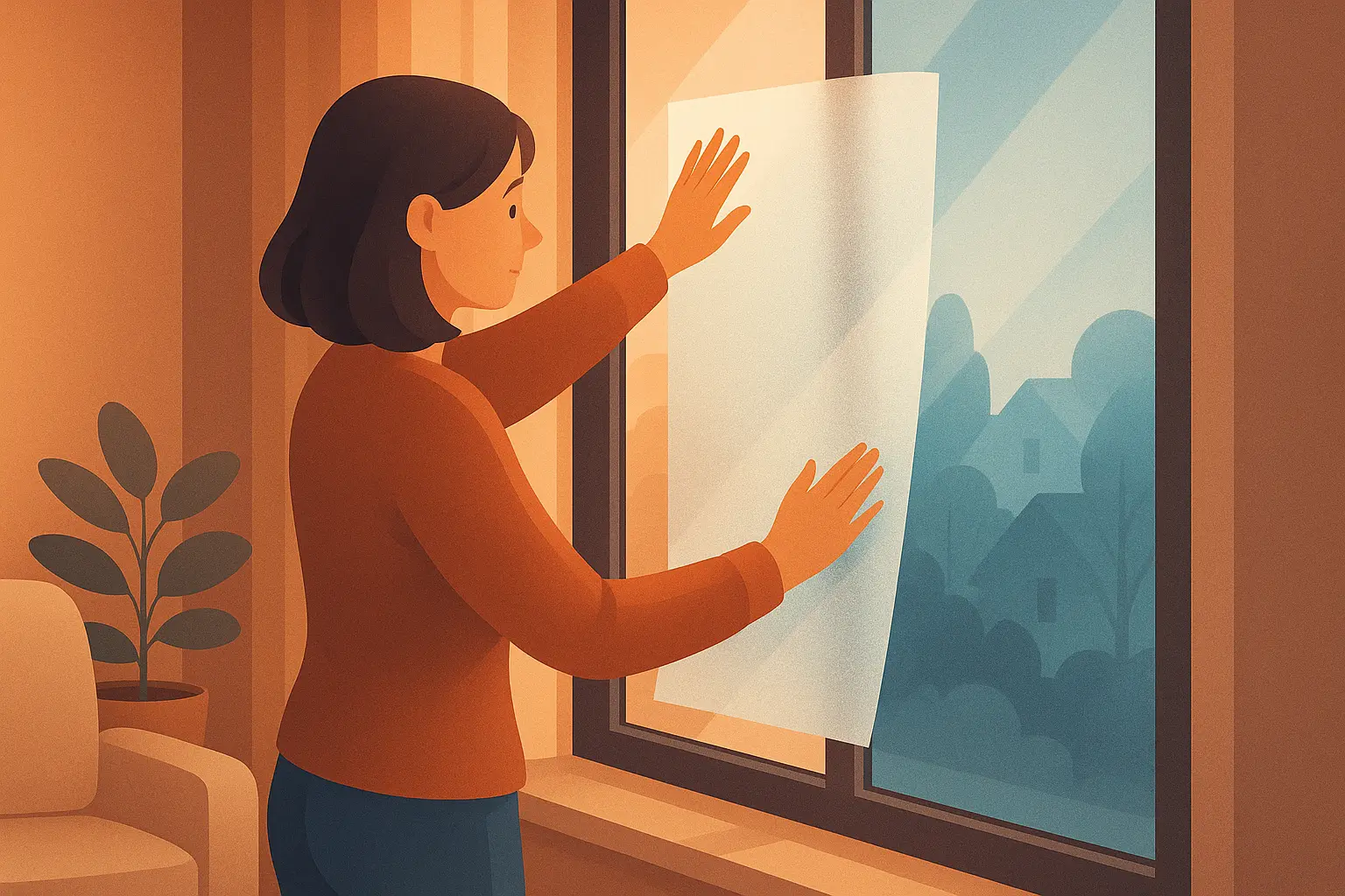 Sichtschutzfolie Wohnzimmer