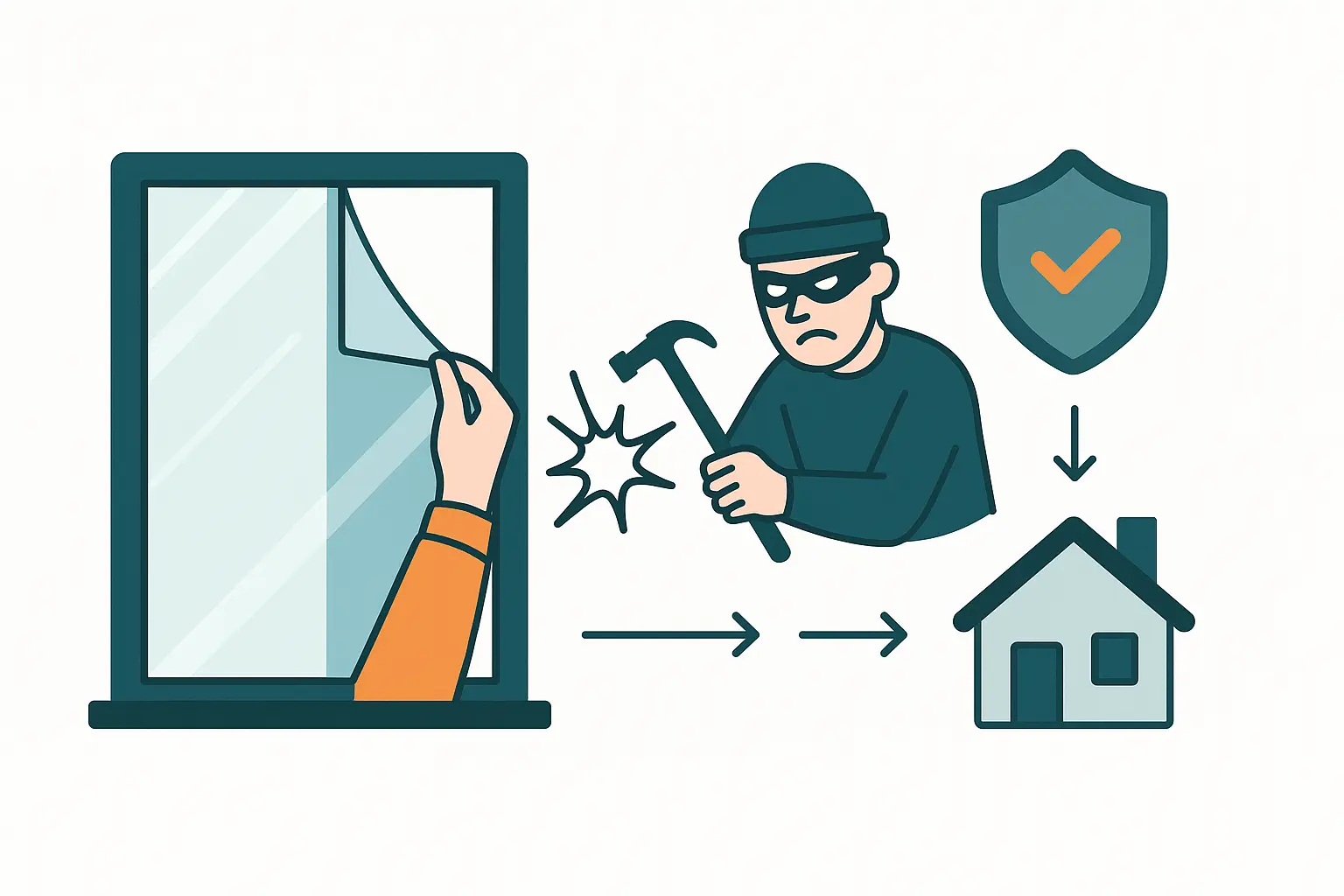 Einbruchschutzfolie Glas