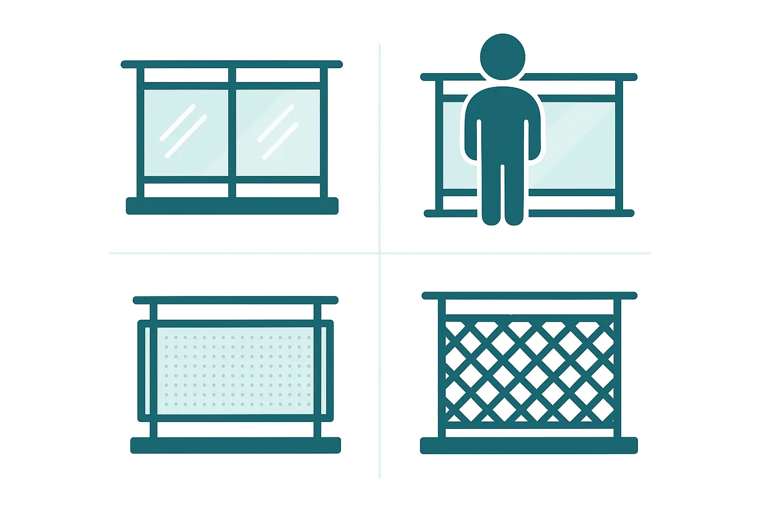 Balkon Sichtschutz Glas