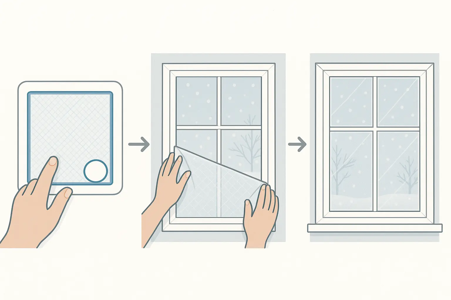 Isolierfolie Fenster Winter