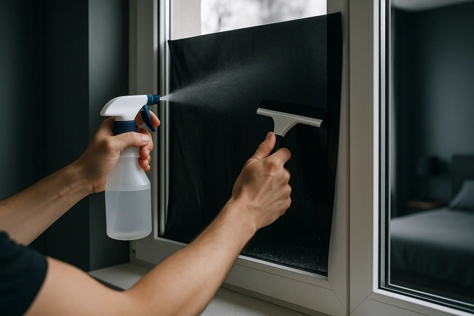 Schlafzimmer Abdunkeln ohne Rollo – mit Fensterfolien – Bild 1