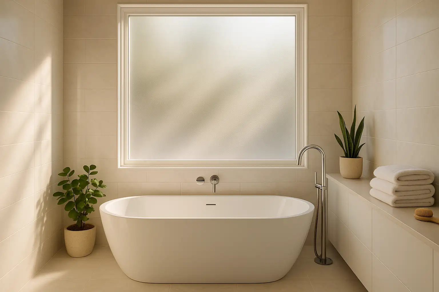 Fensterfolie Badezimmer – Sichtschutz, Licht & Stil für Ihr Bad-Beitragsbild