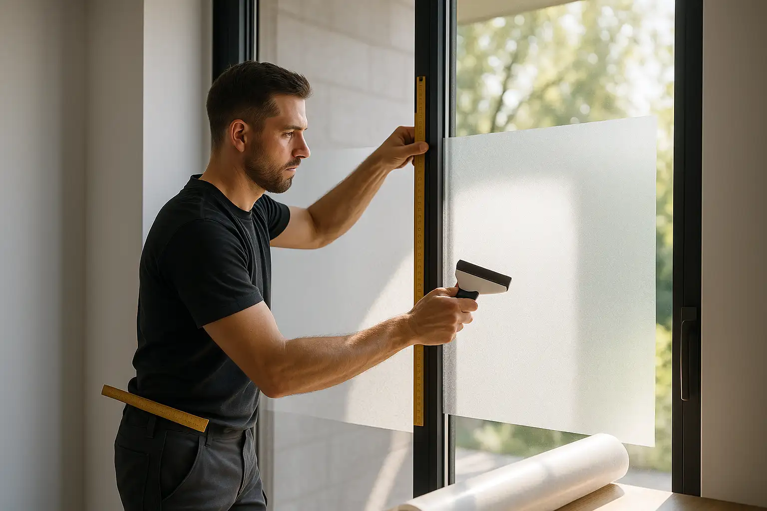 Fensterfolie Maßanfertigung – passgenauer Sicht- und Sonnenschutz für jedes Fenster-Beitragsbild