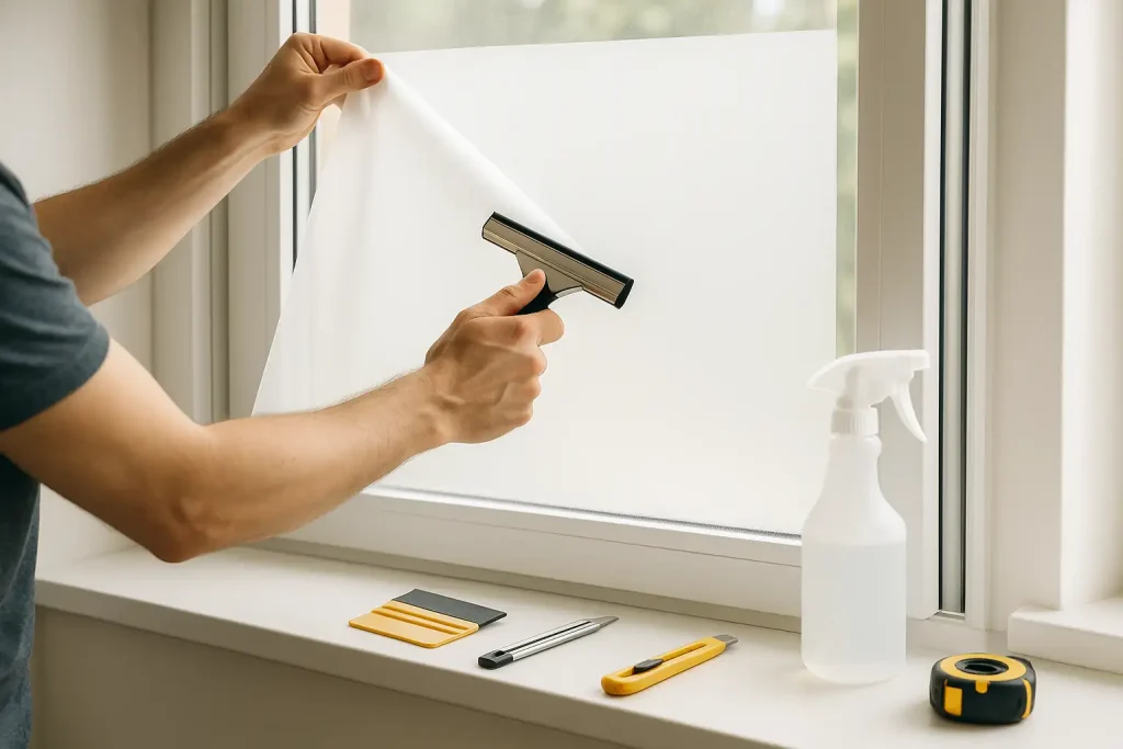 Fensterfolie Montage Anleitung-Beitragsbild