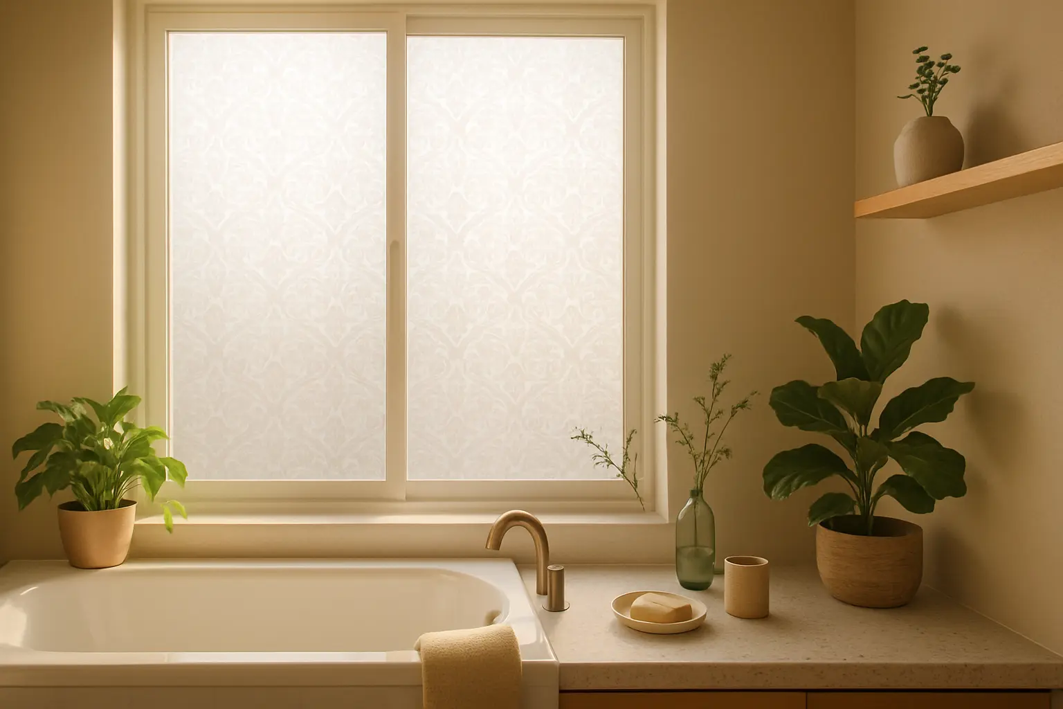 Adhäsionsfolie Fenster Sichtschutz – Bild 3