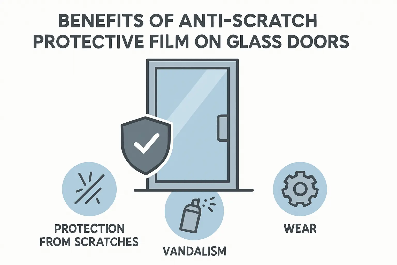 Anti Kratz Schutzfolie für Glastüren – Bild 1