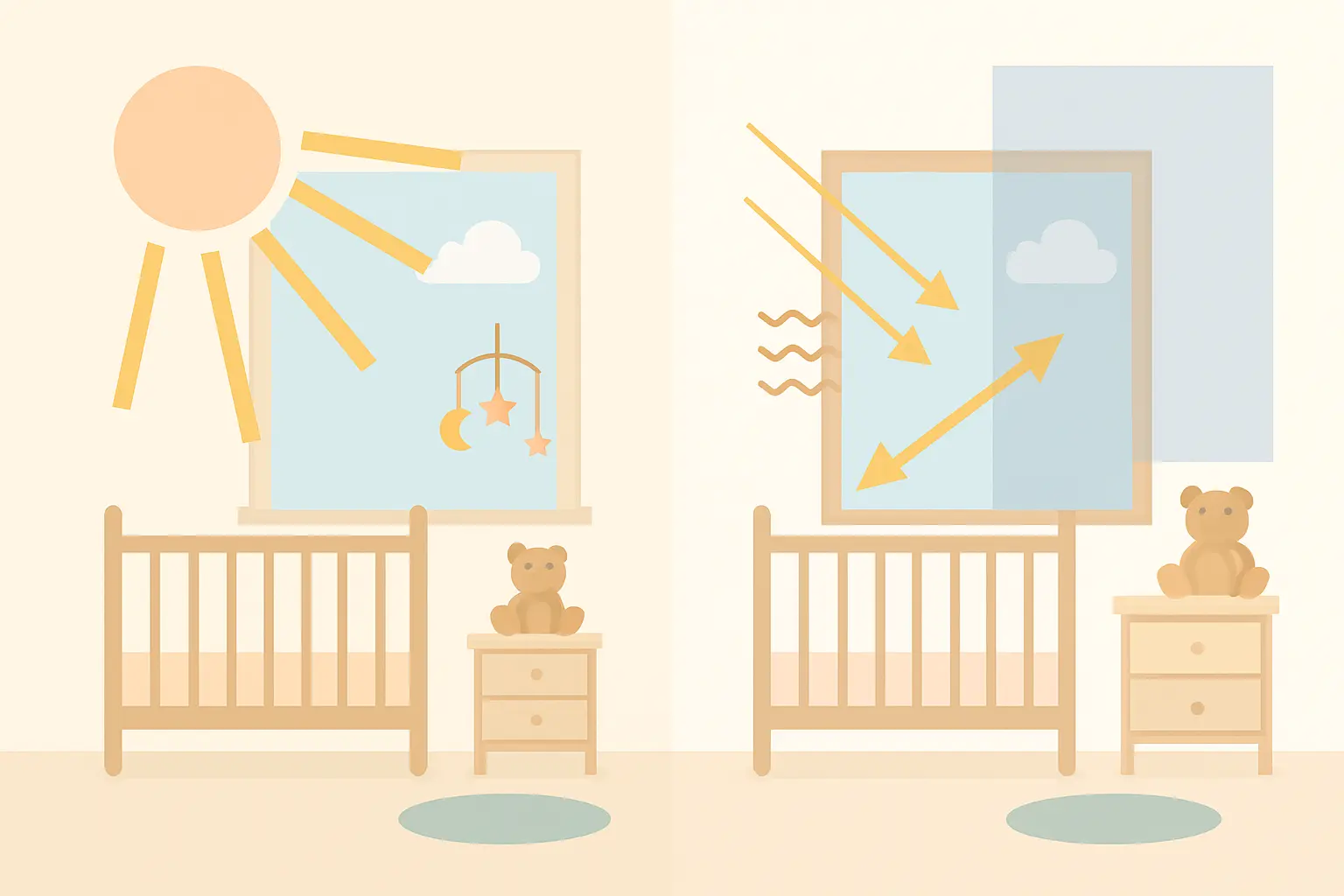 Babyzimmer zu warm durch direkte Sonne – Bild 1