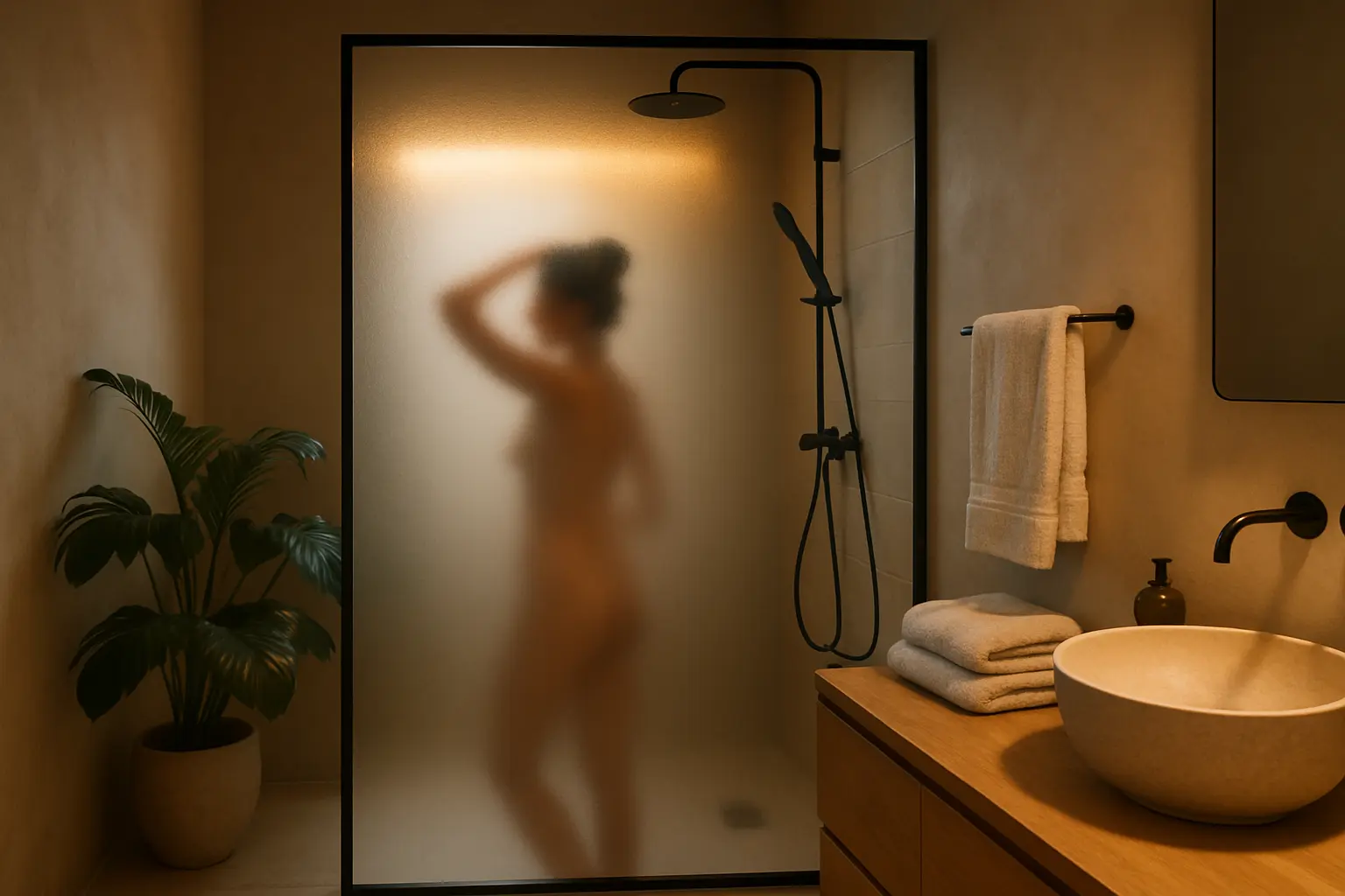 Badezimmer Milchglasfolie – Bild 3