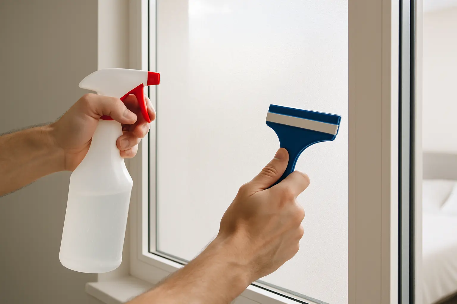 Bodentiefe Fenster ohne Sichtschutz im Schlafzimmer – Bild 3