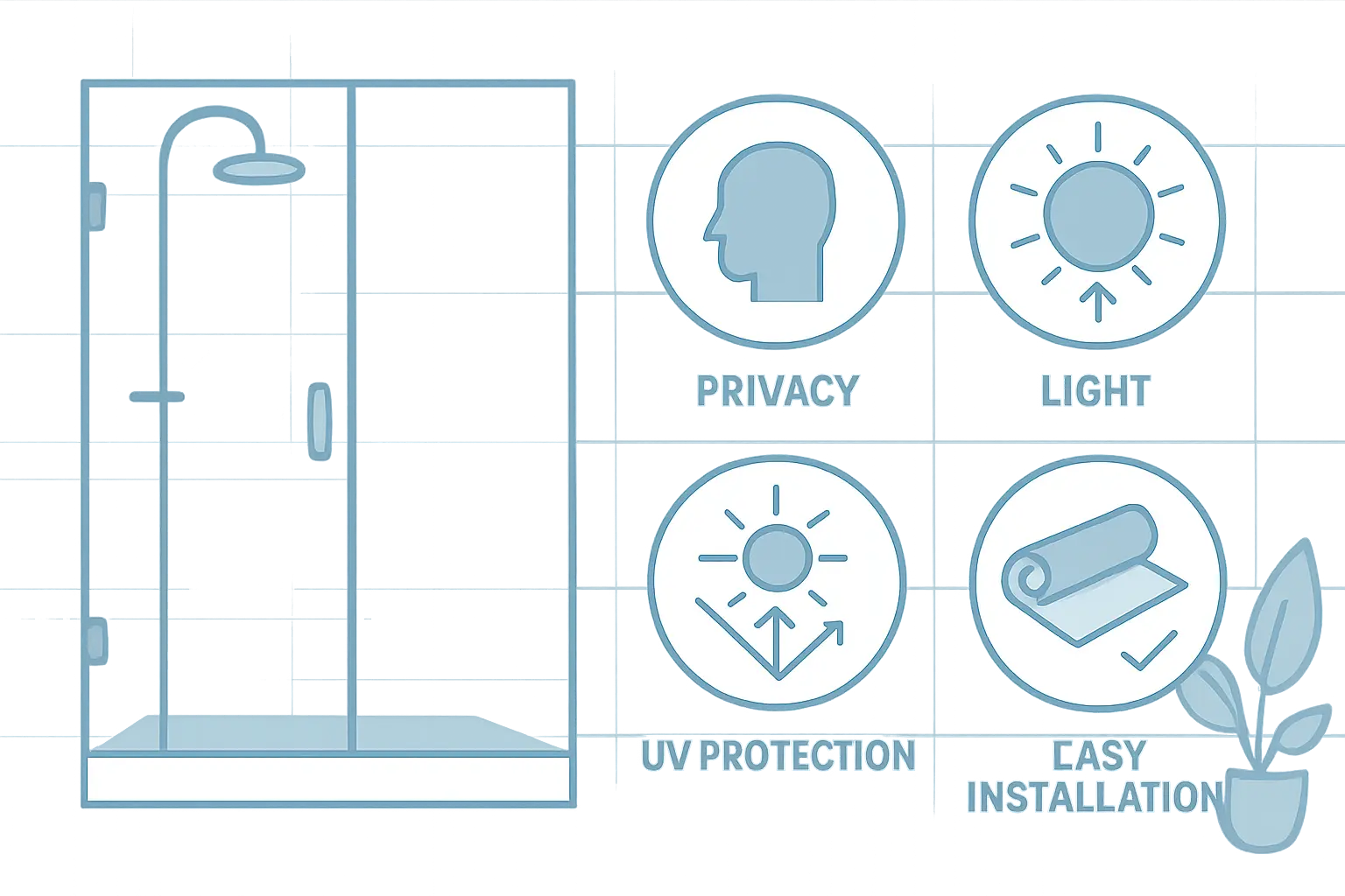 Duschkabinen Folie – Bild 1