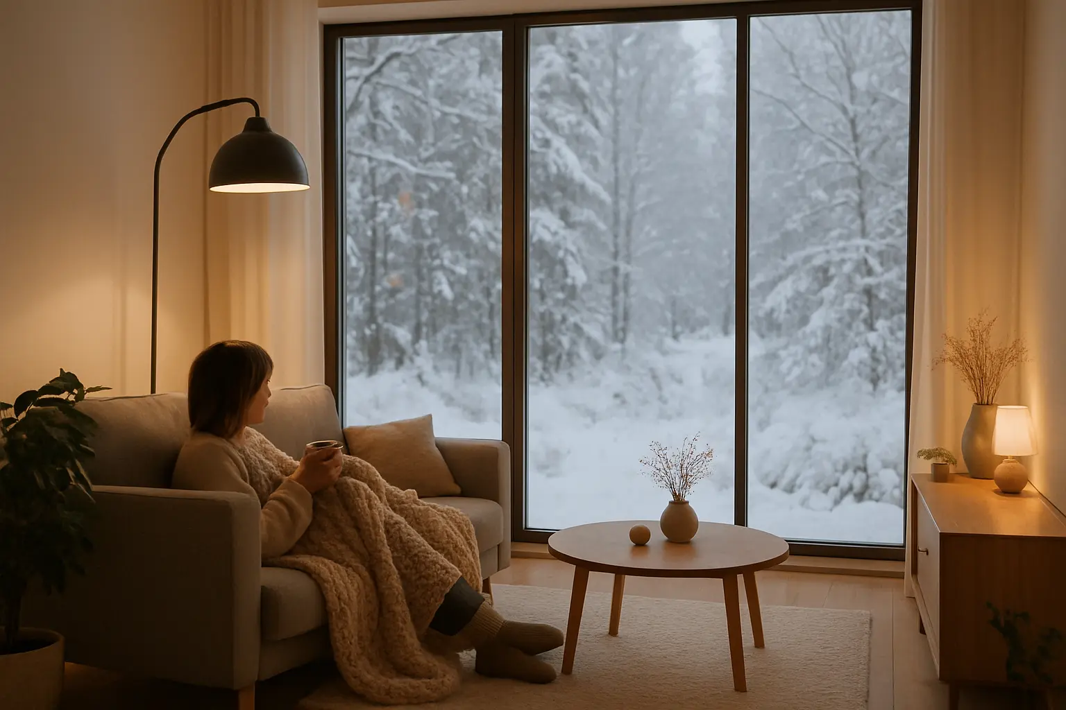 Große Fensterfront lässt Winterkälte ins Haus – Bild 3