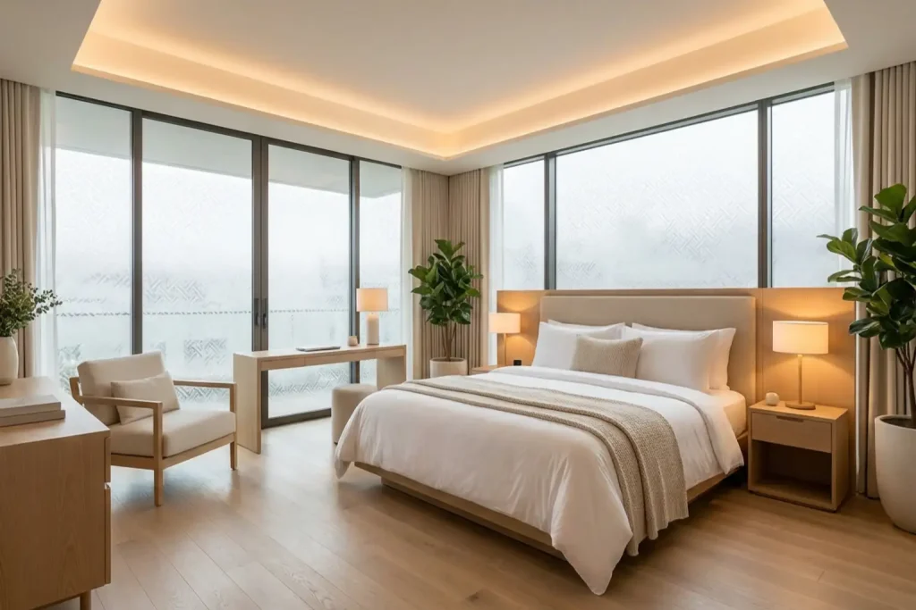 Hotelzimmer Design Sichtschutz-Beitragsbild