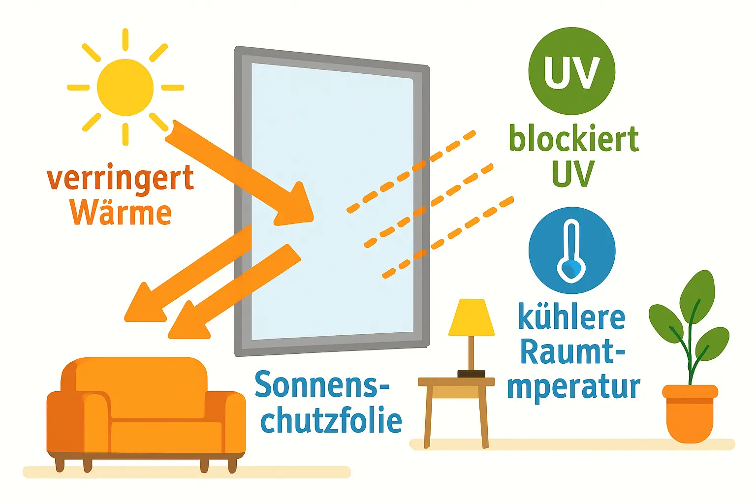 Sonne heizt Wohnzimmer auf – Bild 1