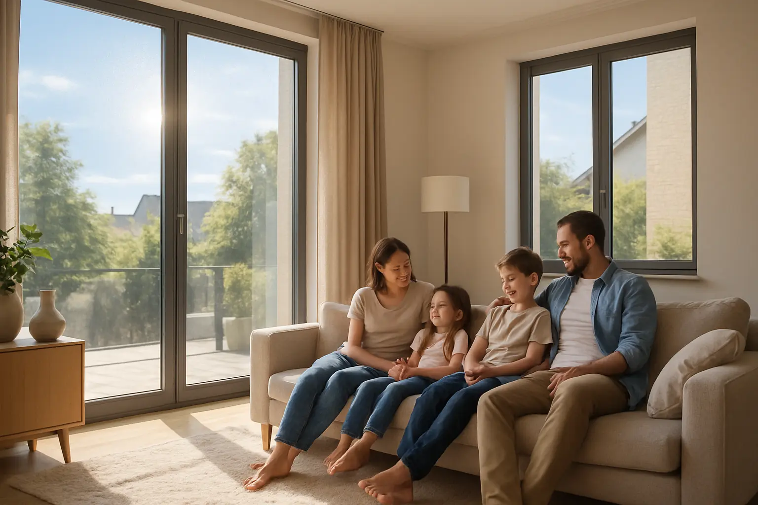 Sonne heizt Wohnzimmer auf – Bild 2