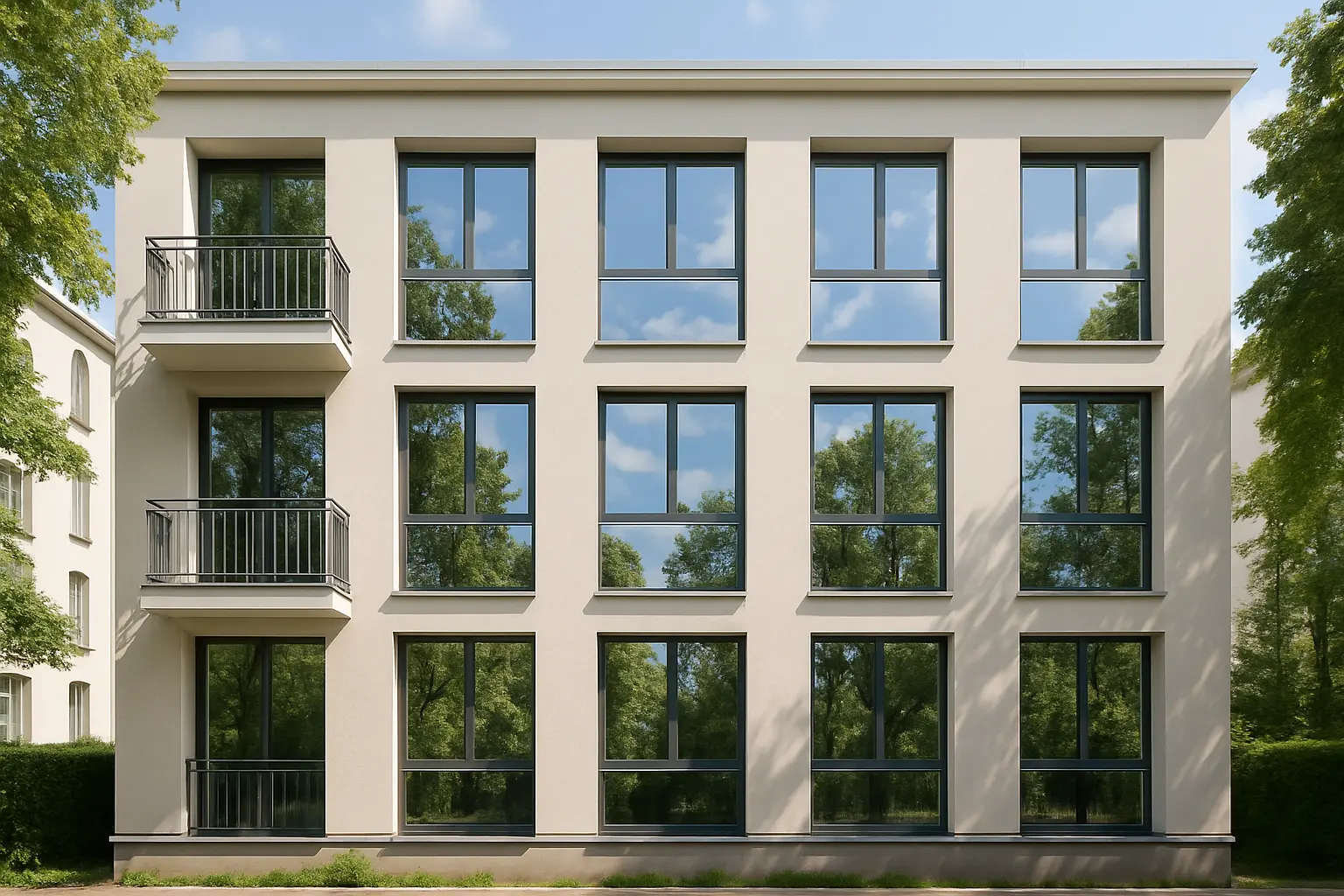 Spiegelfolie auf Maß als dezenter Sichtschutz mit Spiegeleffekt – Bild 2