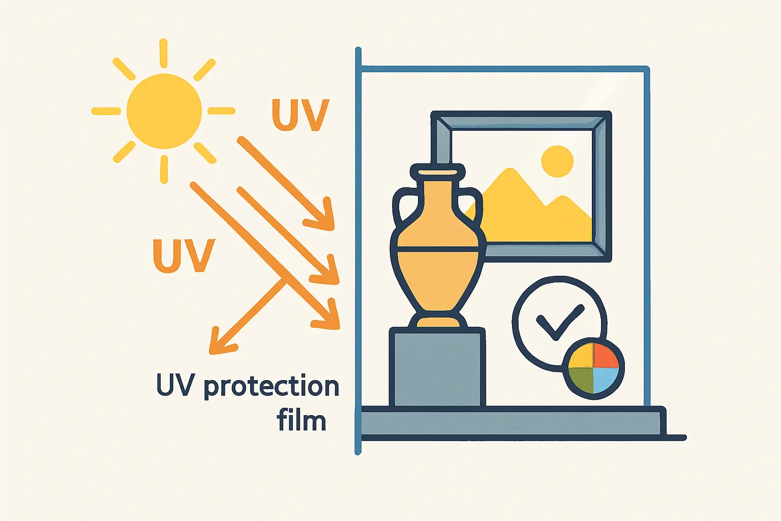UV Schutzfolie für Vitrinen und Auslagen – Bild 1
