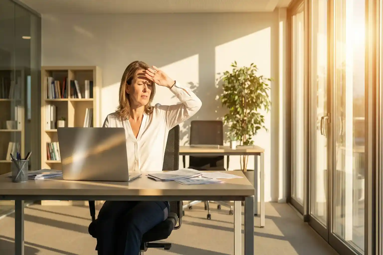 Blendung am Arbeitsplatz Durch Sonne Beitragsbild