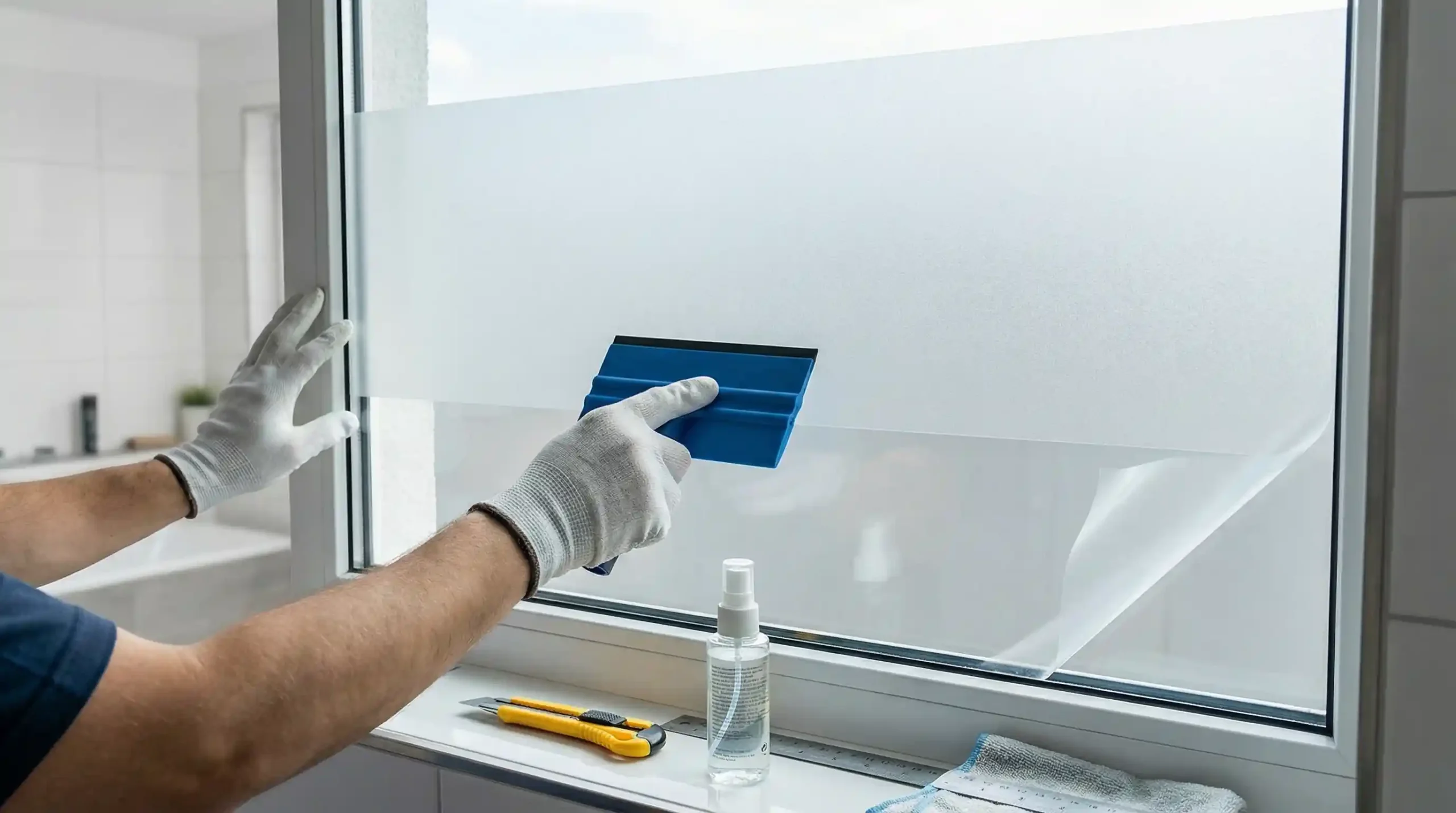 Milchglasfolie Badezimmer – Bild 2