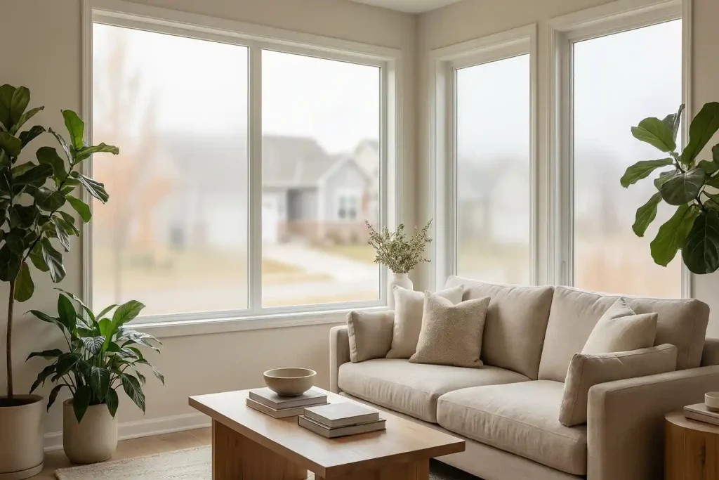 Neugierige nachbarn schauen ins wohnzimmer-Beitragsbild