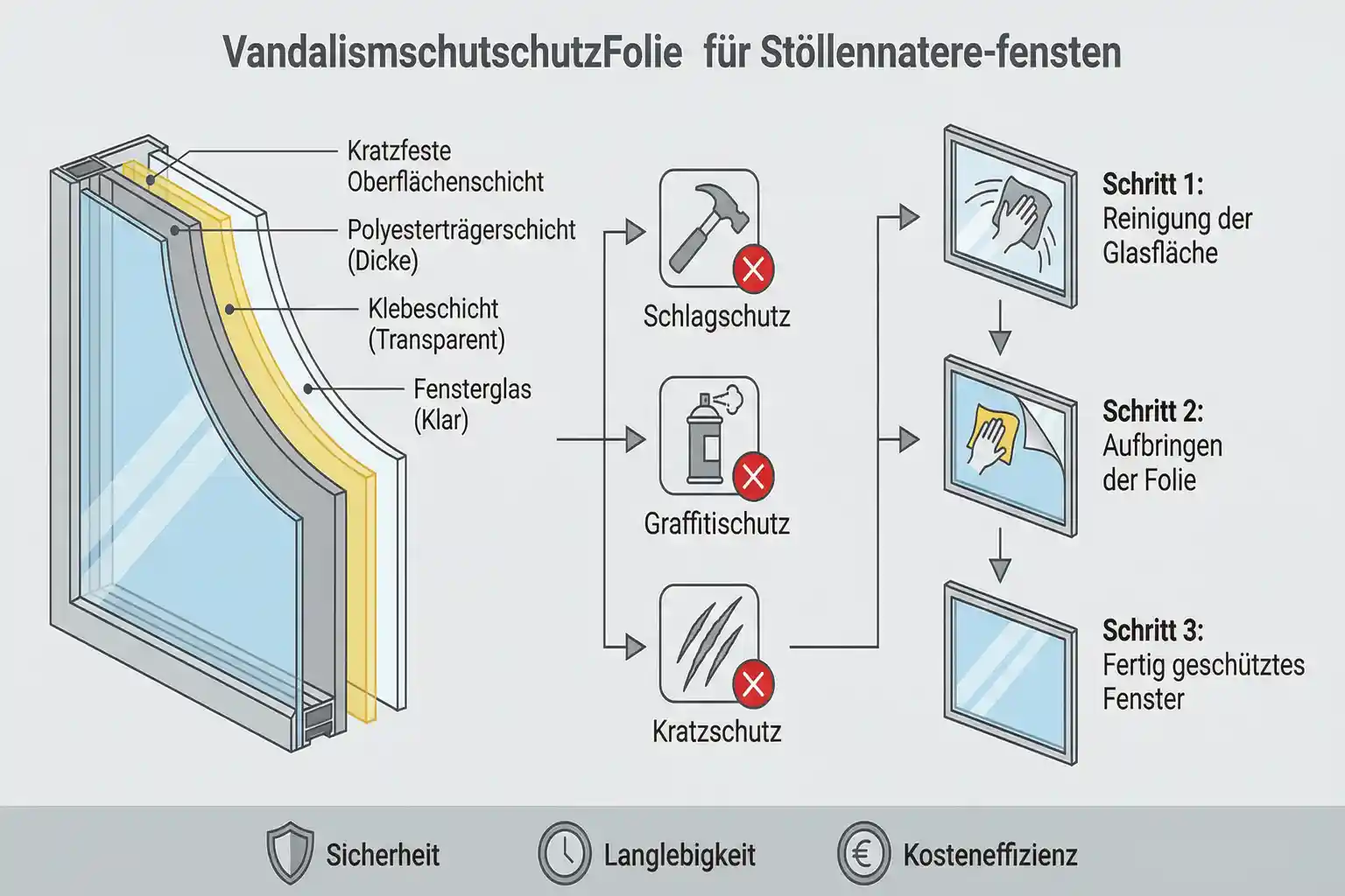 Vandalismus Schutz Schaufenster – Bild 2