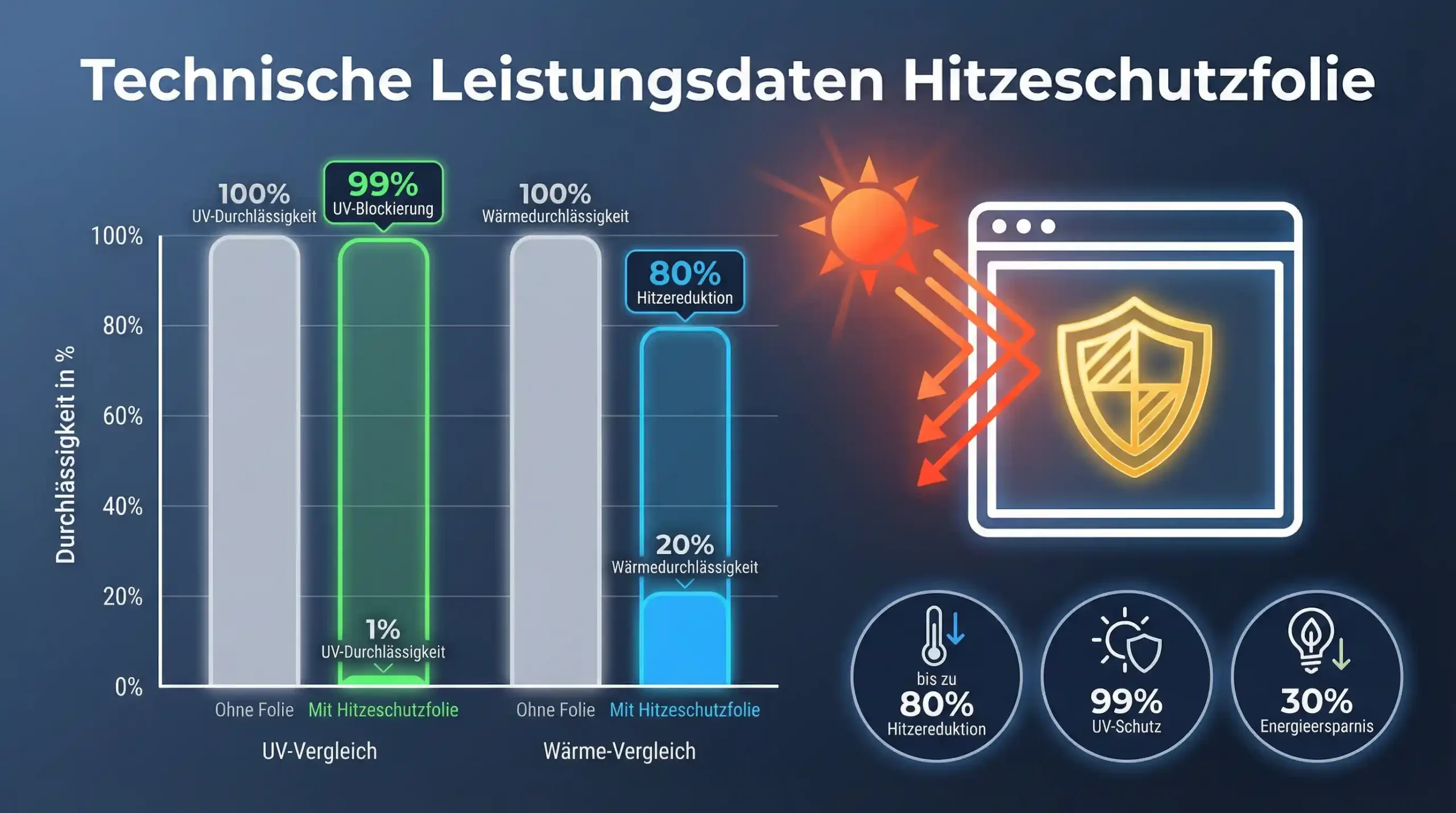 Folie Gegen Hitze am Fenster – Bild 4