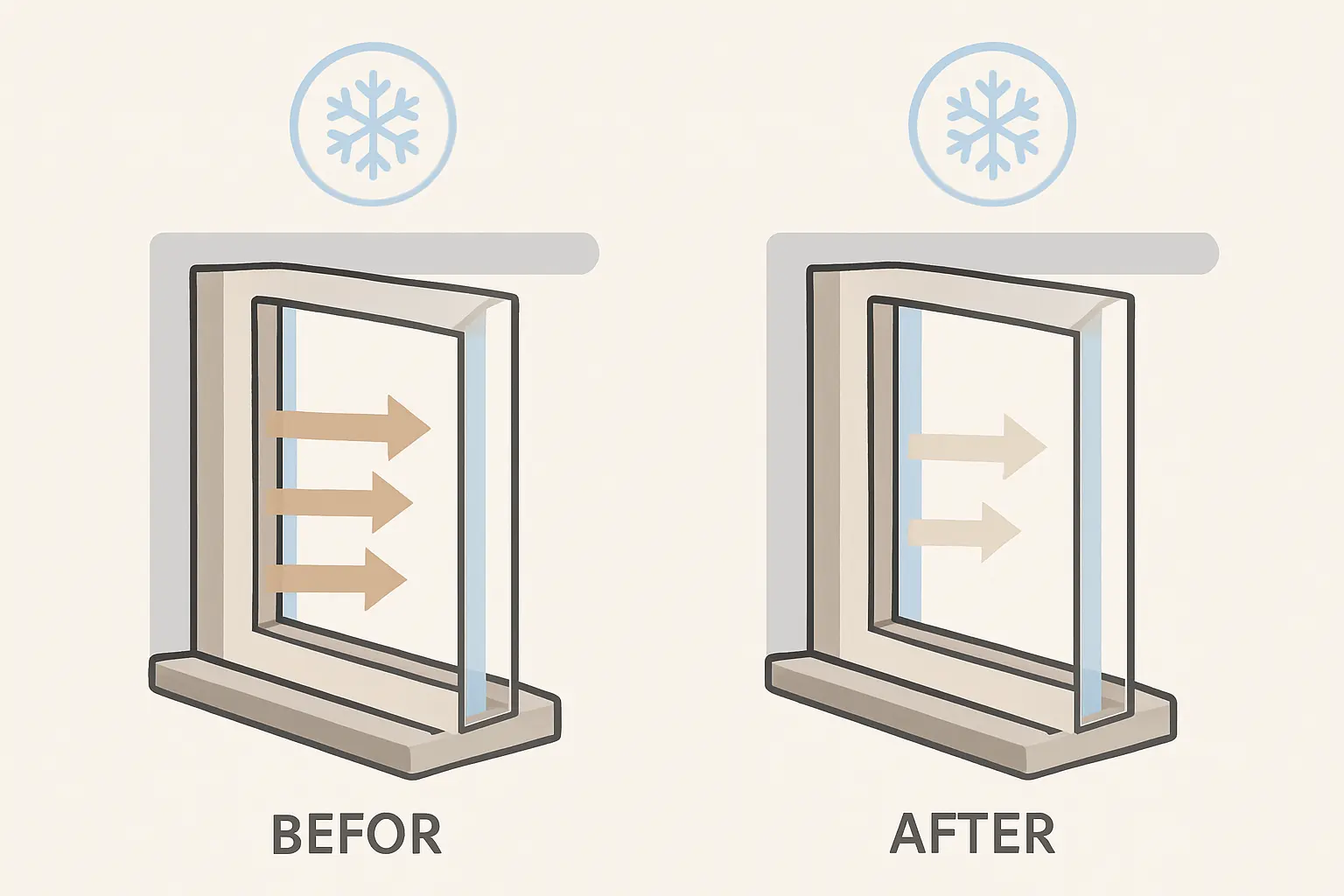 Transparente Isolierfolie zur Wärmedämmung an Fenstern – Bild 1
