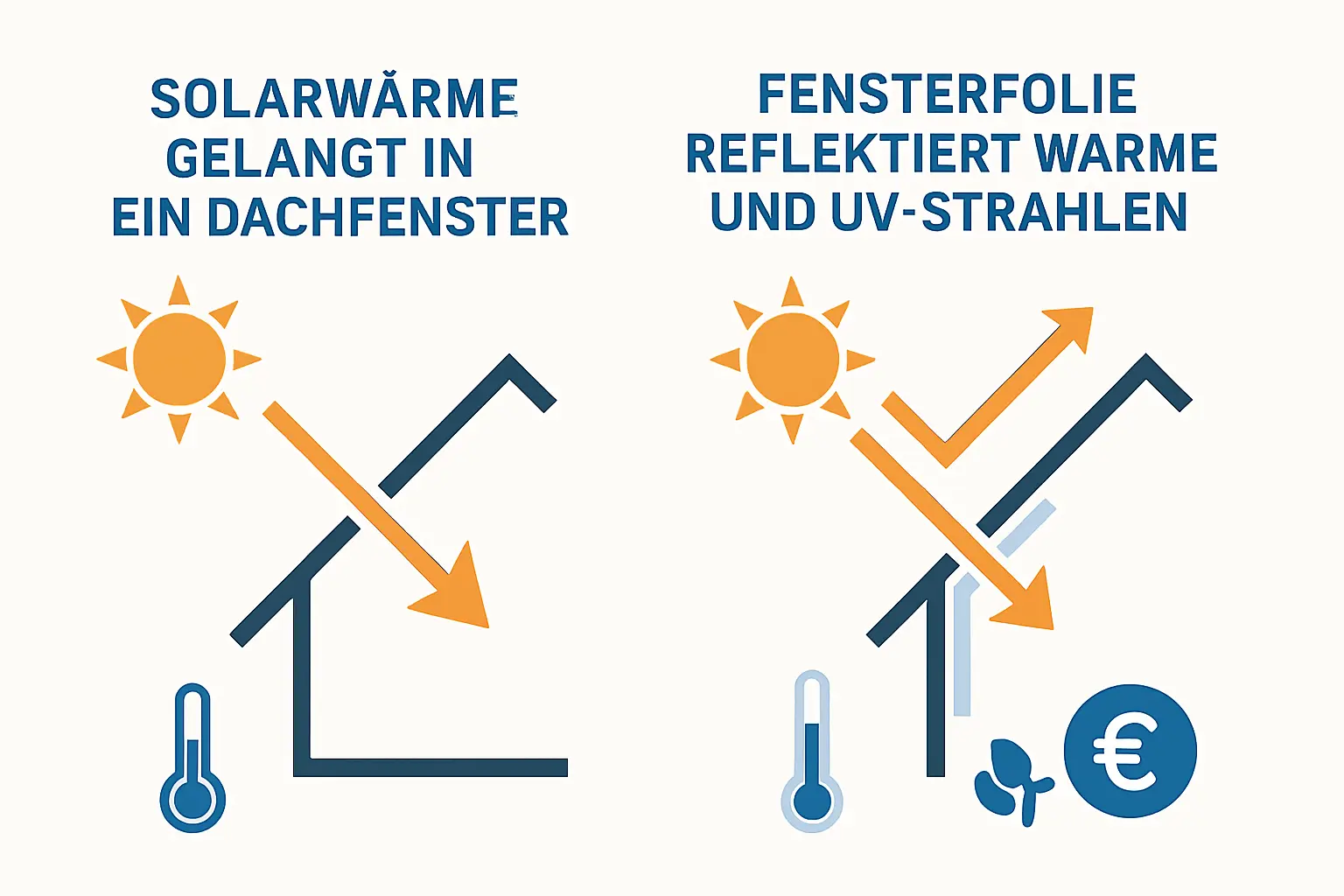 Fensterfolie gegen Hitze im Dachgeschoss – Bild 1