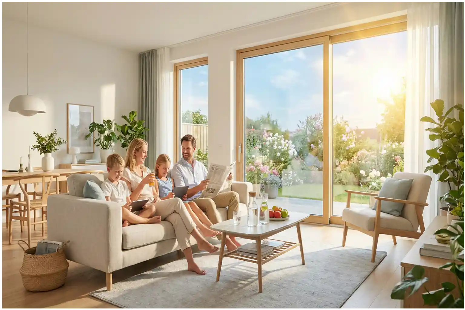 Folie gegen Hitze am Fenster