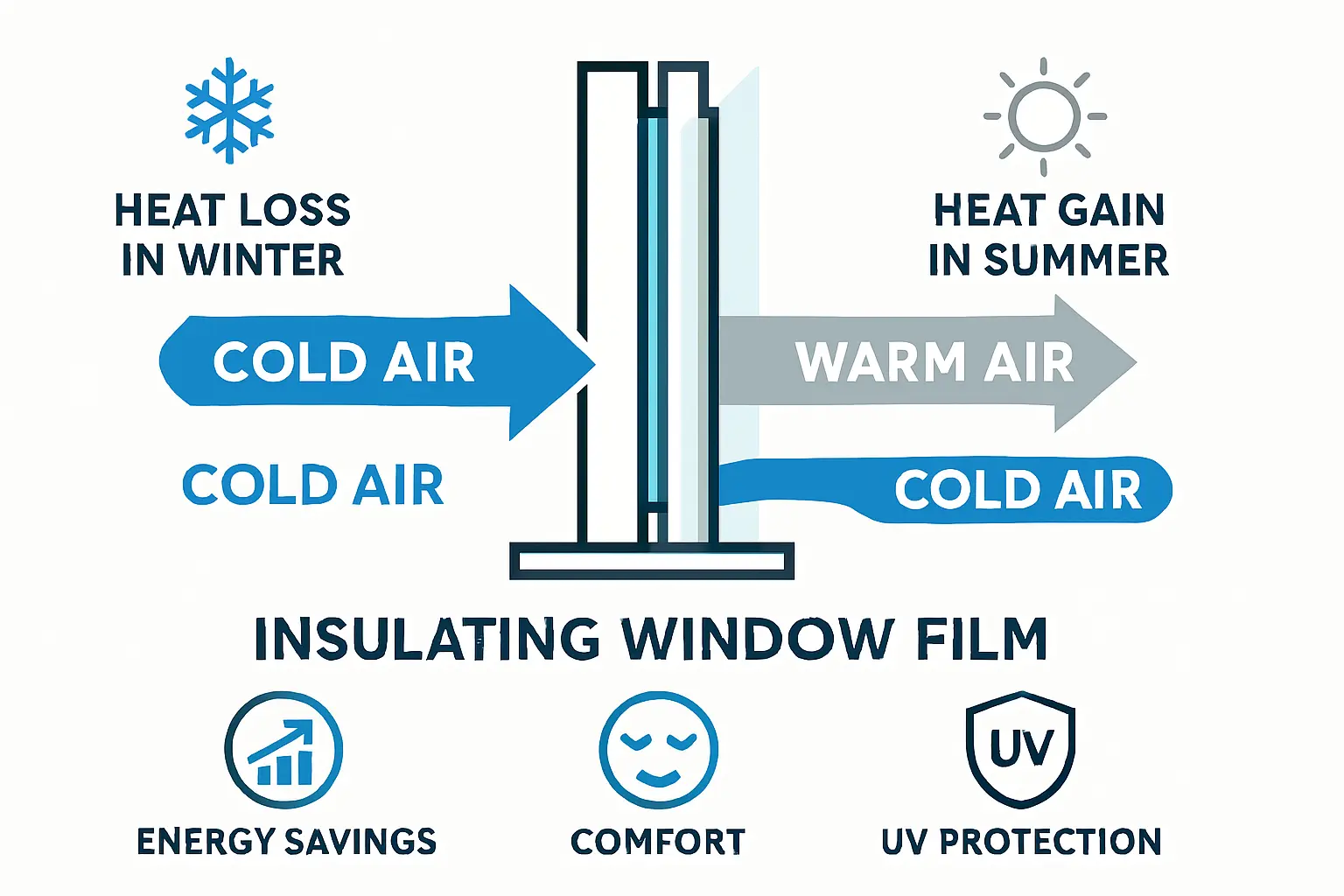 Isolierende Fensterfolie – Bild 1