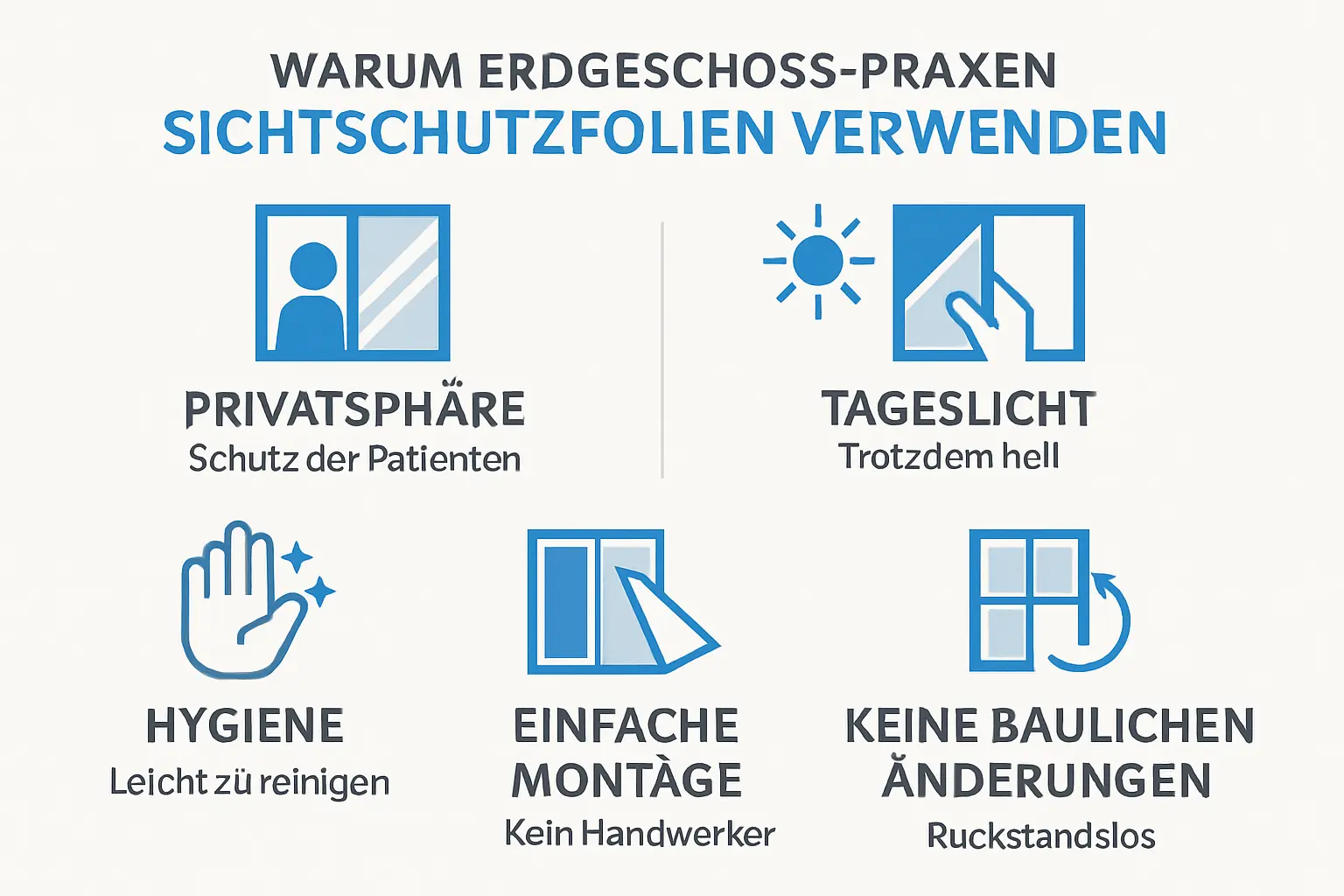 Sichtschutzfolie für Praxisräume im Erdgeschoss – Bild 1