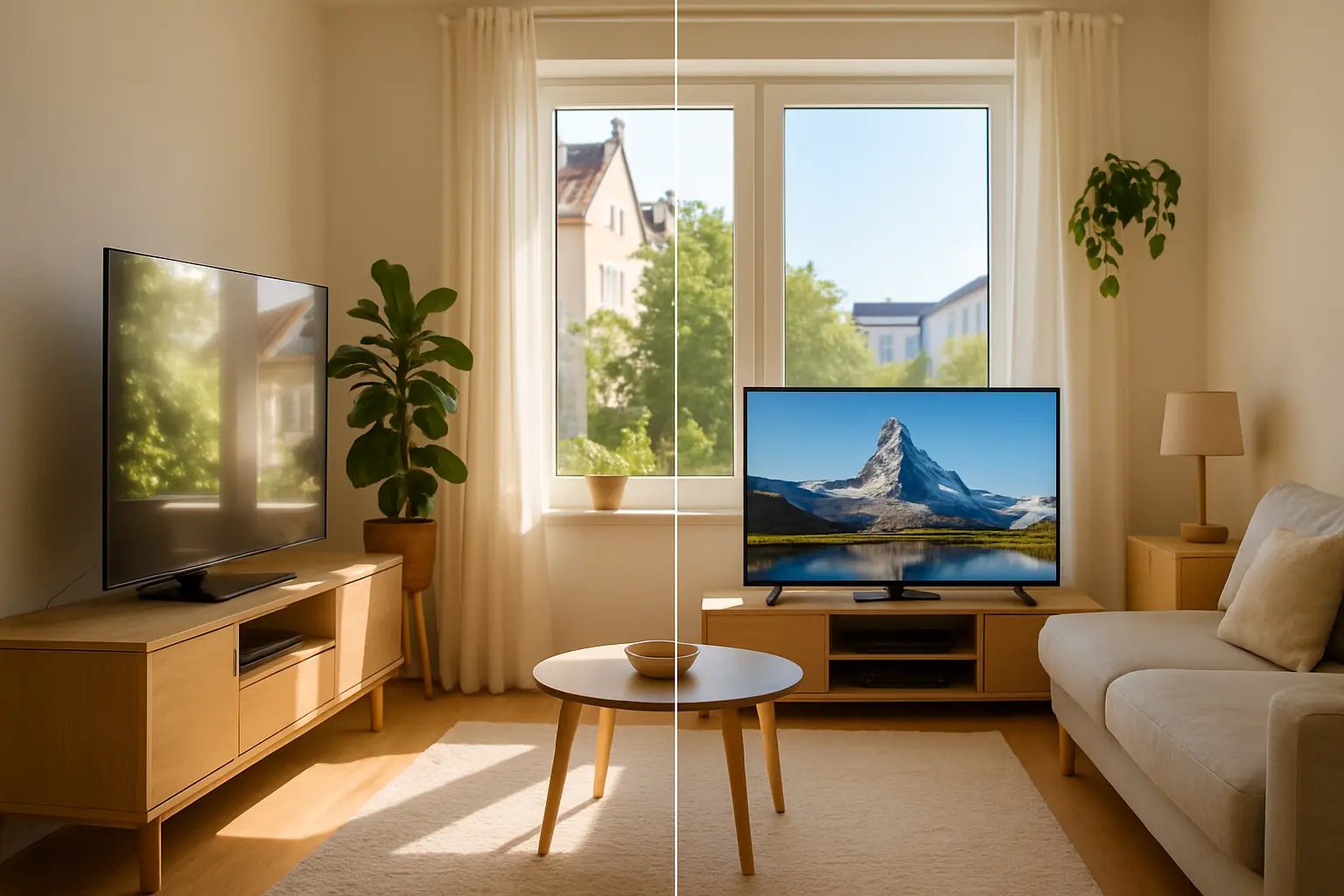 Spiegelungen auf dem Fernseher durch Tageslicht â Bild 2