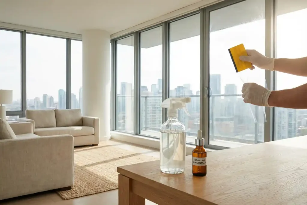 Welche Flüssigkeit für Fensterfolie-Beitragsbild