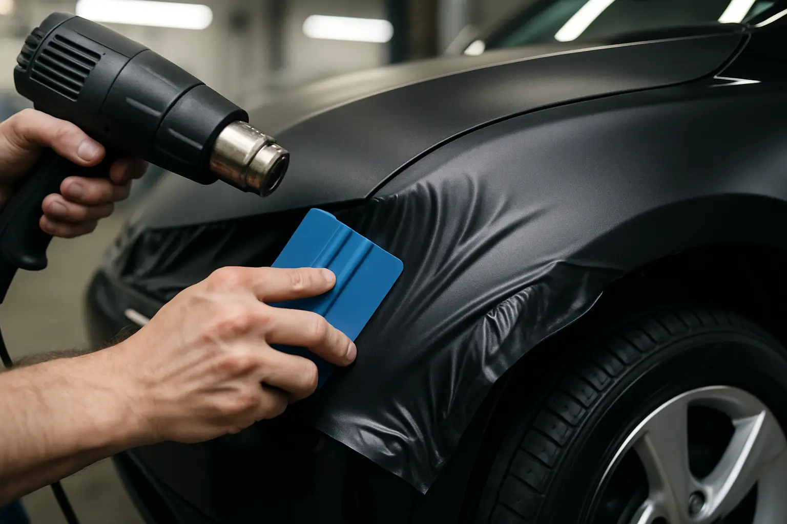 Auto Folie Schwarz Matt – Bild 3