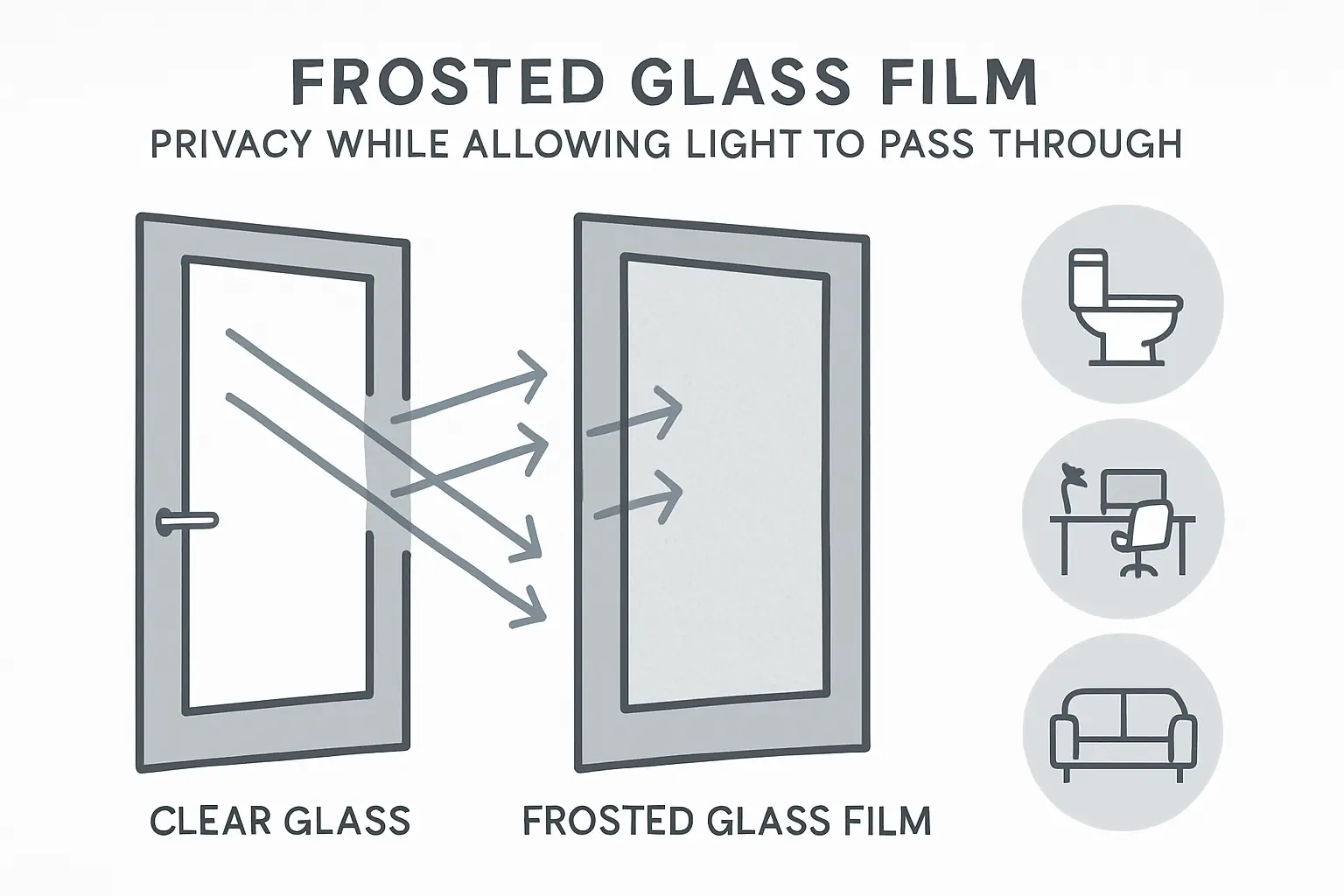 Frosted Glas Folie für Innentüren – Bild 1