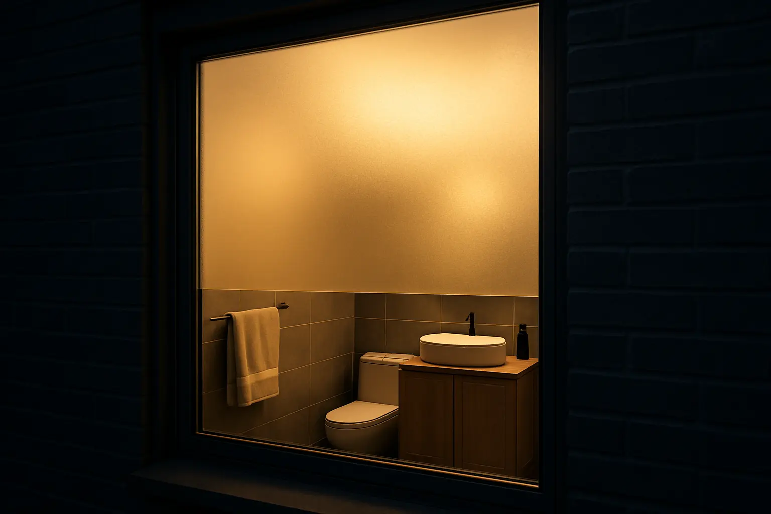 Welche Sichtschutzfolie ist für ein Badezimmerfenster ideal wenn ich auch bei Licht am Abend nicht gesehen werden möchte – Bild 2