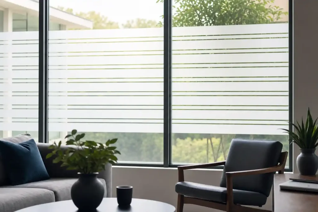 Dekorfolie Fenster mit streifen muster-Beitragsbild