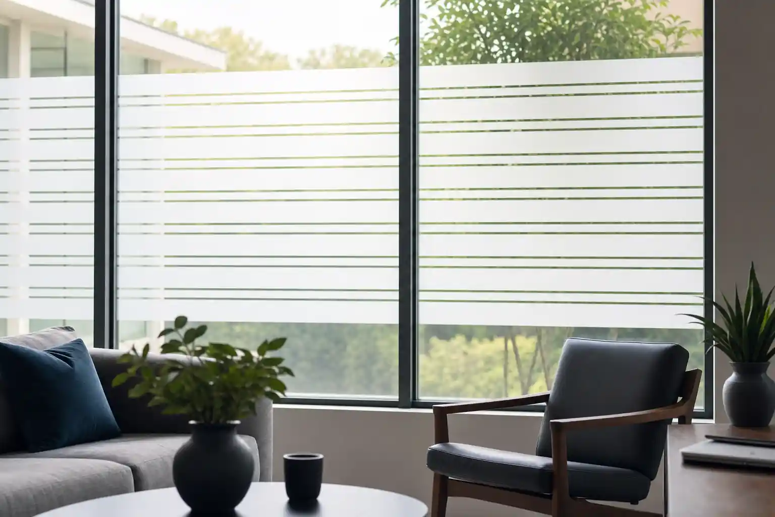 Dekorfolie Fenster mit streifen muster-Beitragsbild