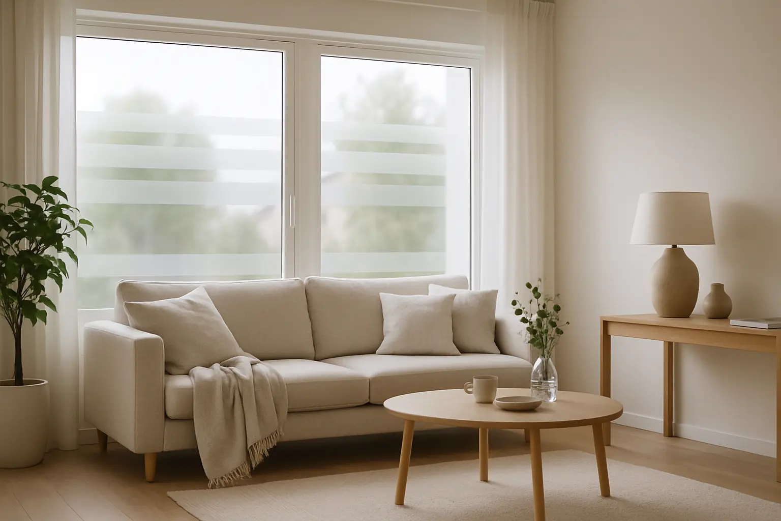 Dekorfolie Fenster mit Streifenmuster – Bild 2