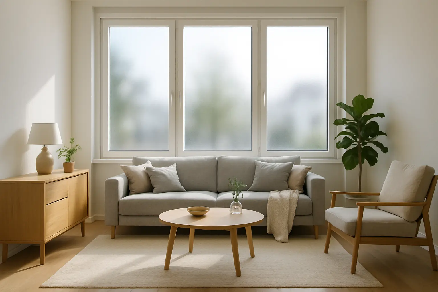 Fensterfolie Sichtschutz selbstklebend – Bild 2