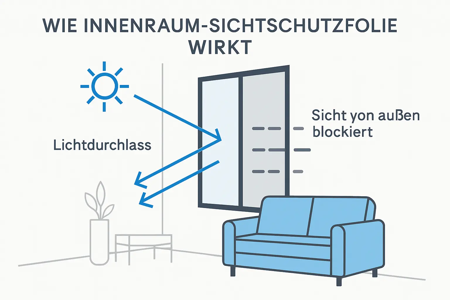 Sichtschutzfolie Fenster Innen – Bild 1