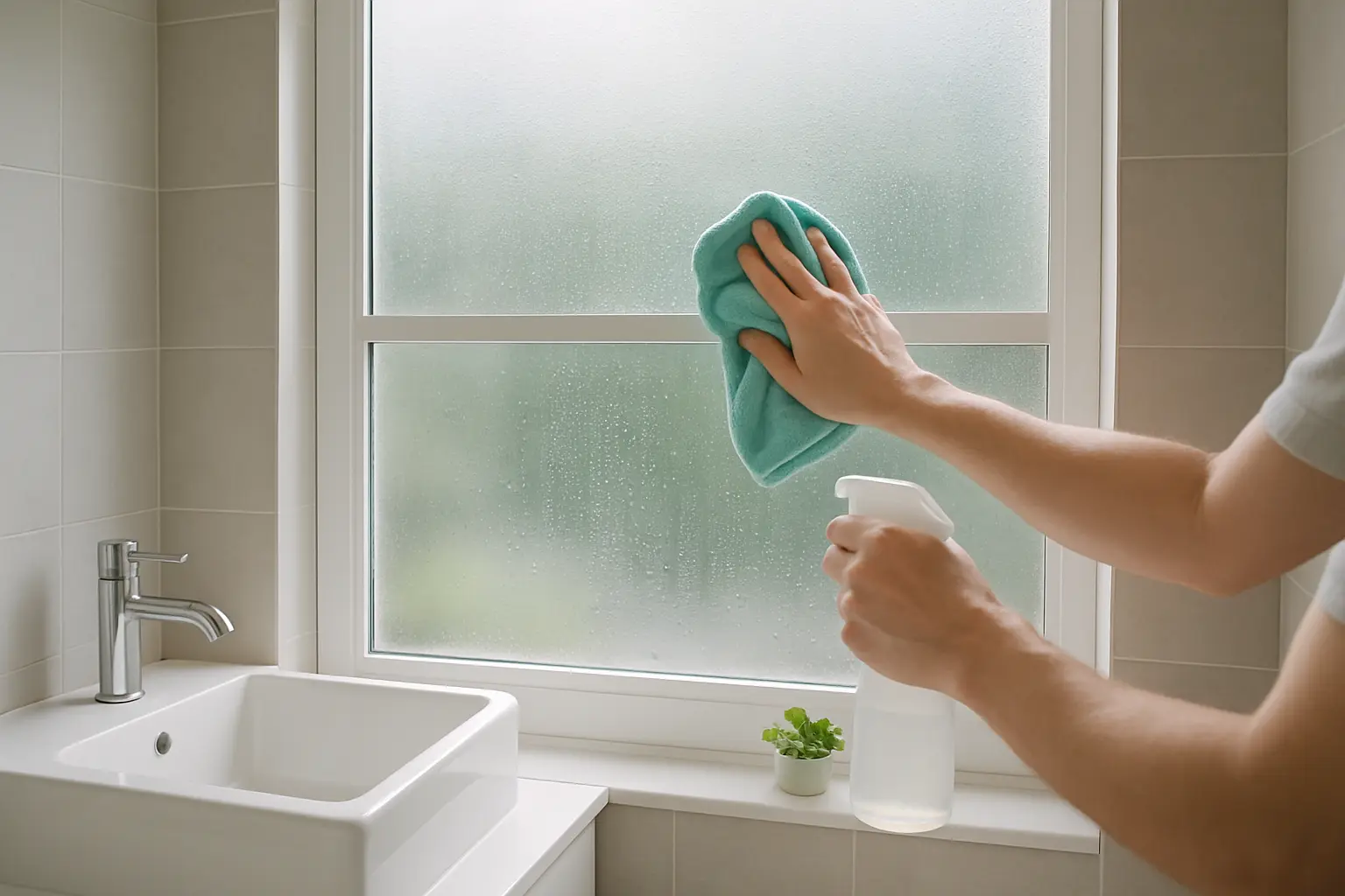 Wie putzt man Fenster mit Fensterfolie – Bild 2