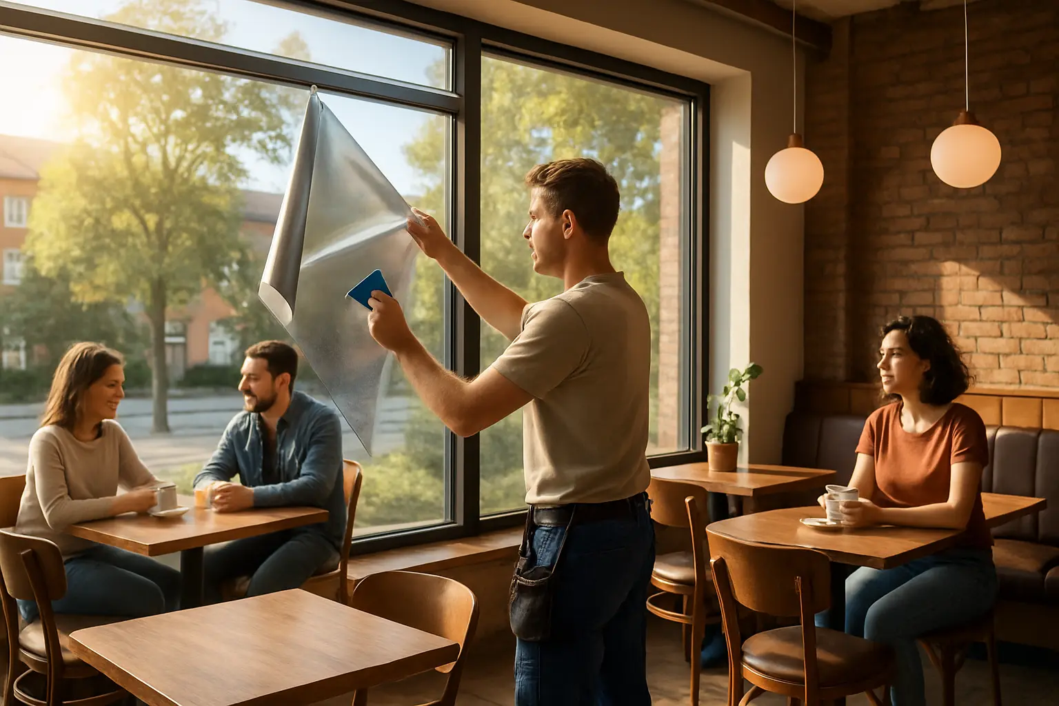 Gastronomie Fenster Hitze Blendung – Bild 2
