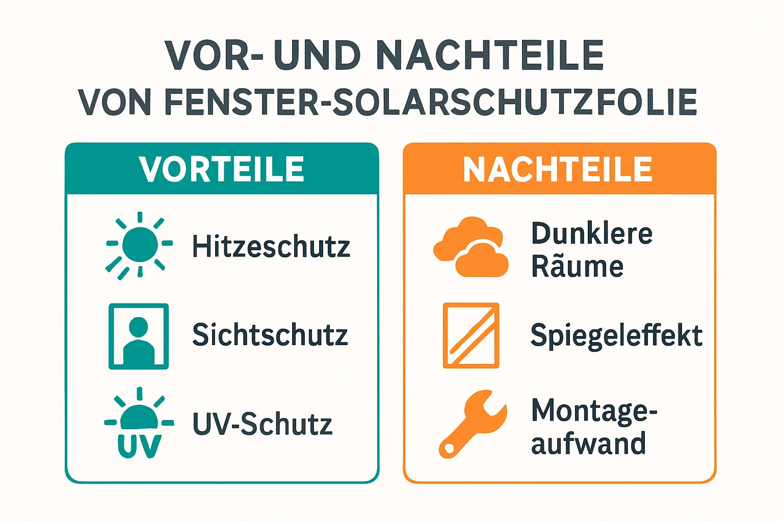 Was sind Nachteile von Sonnenschutzfolie â Bild 1