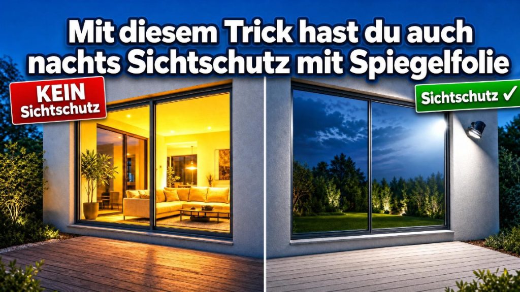 Funktioniert Spiegelfolie auch nachts als Sichtschutz?